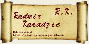 Radmir Karadžić vizit kartica
